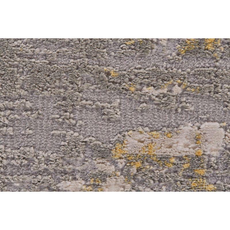 Waldor Modern Abstract Gray/Gold Area Rug