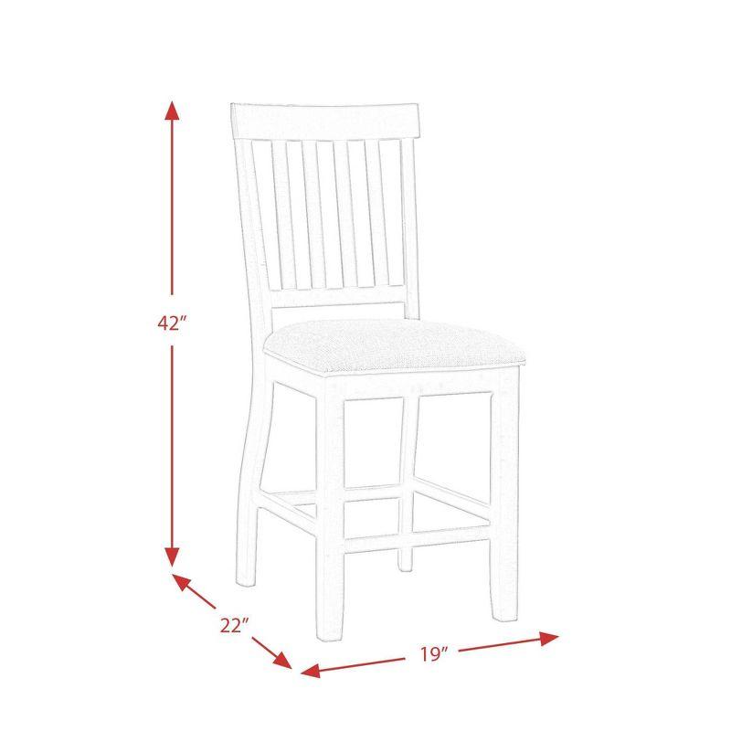 Stanford Slat Counter Height Barstool Brown - Picket House Furnishings