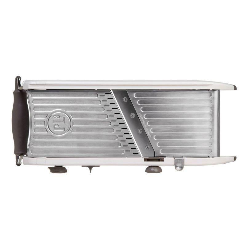 PL8 Professional Mandoline White: Dishwasher-Safe Kitchen Slicer, Stainless Steel Blade, 13.88" Width