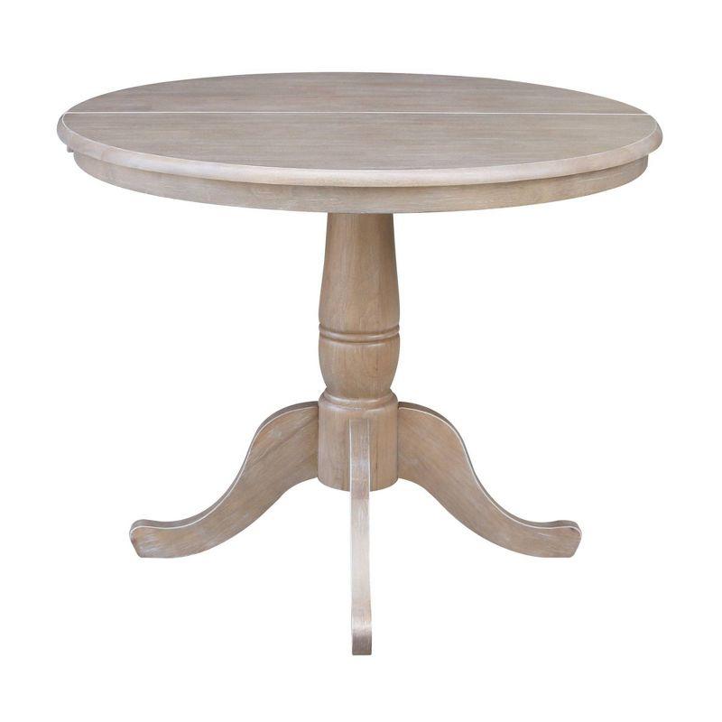 36" Round Dining Table with 12" Leaf - International Concepts