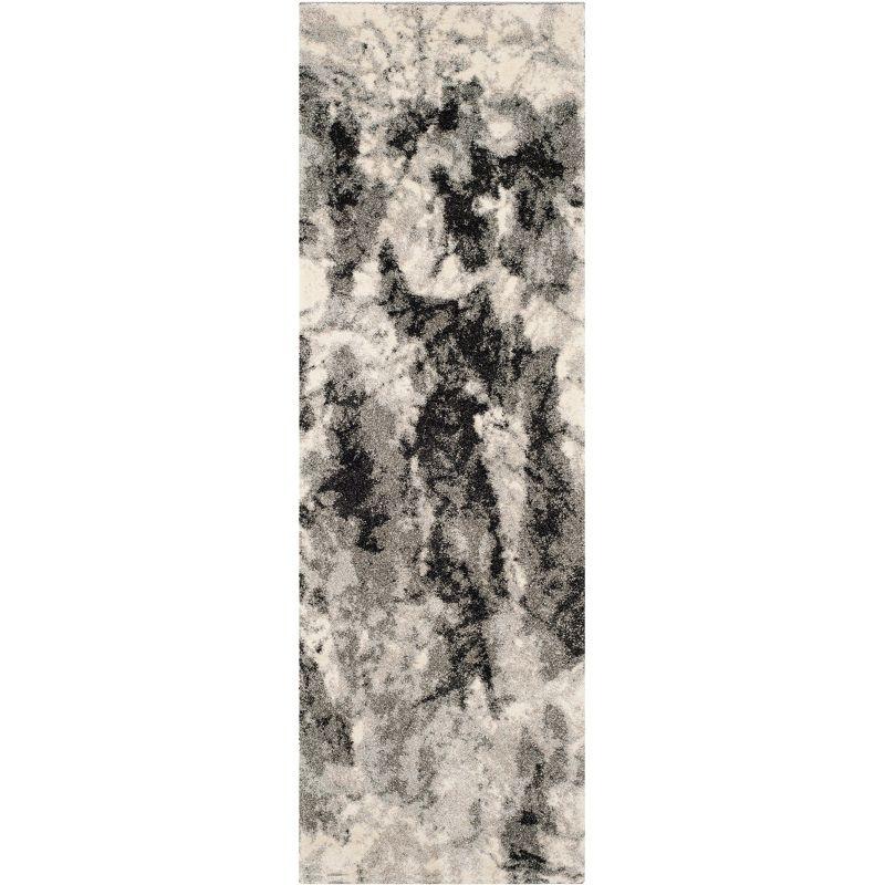 Retro RET2141 Power Loomed Runner Rug - Cream/Grey - 2'3"x9' - Safavieh.