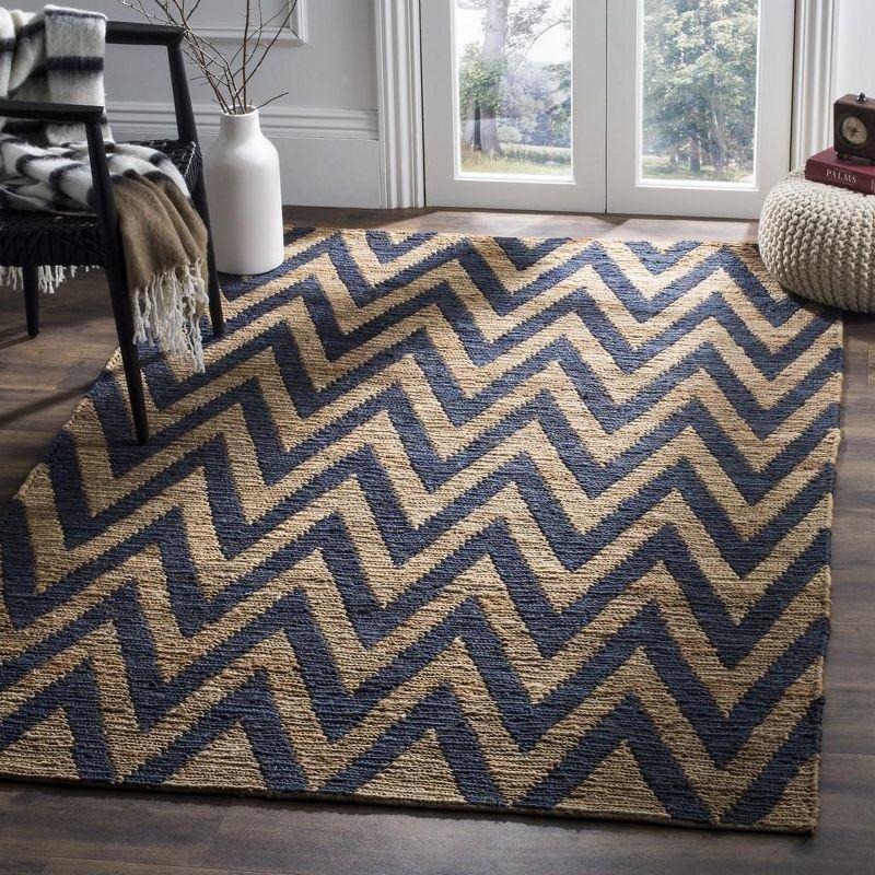 Organica ORG515 Hand Knotted Indoor Area Rug - Blue/Natural - 4'x6' - Safavieh.
