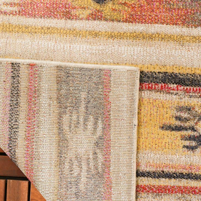 Montage MTG238 Power Loomed Indoor/Outdoor Accent Rug - Taupe/Multi - 3'x5' - Safavieh
