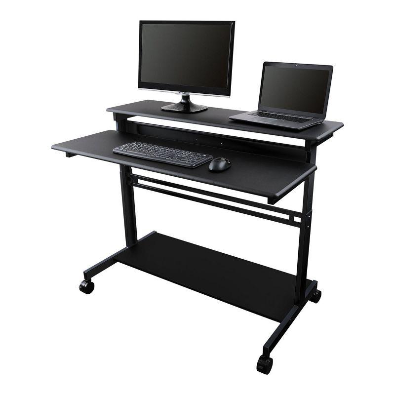 Adjustable Height Black Frame/Black Top Standing Desk