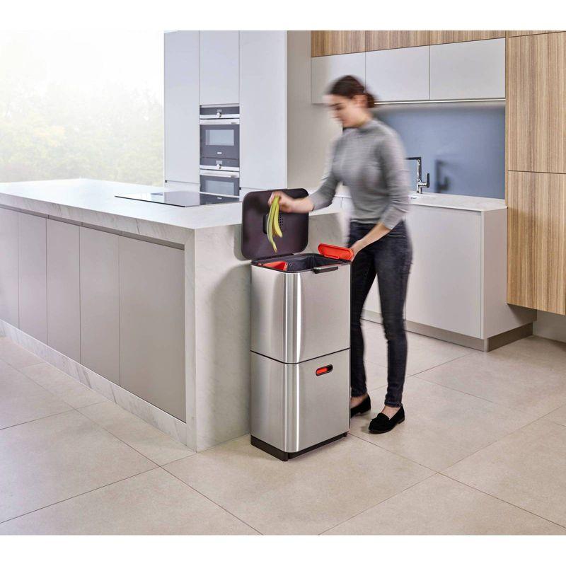 Joseph Joseph Totem Waste & Recycling Dual Kitchen Trash Can
