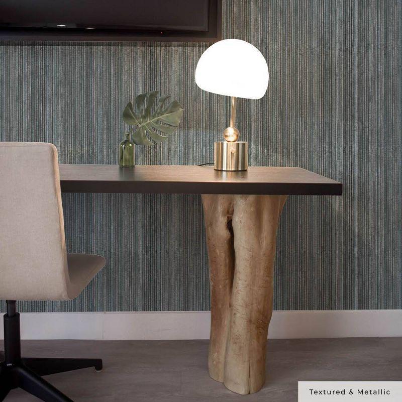 Tempaper & Co.® Faux Grasscloth Removable Peel and Stick Wallpaper, Textured Chambray, 28 sq. ft.: Vinyl, Self-Adhesive, Blue