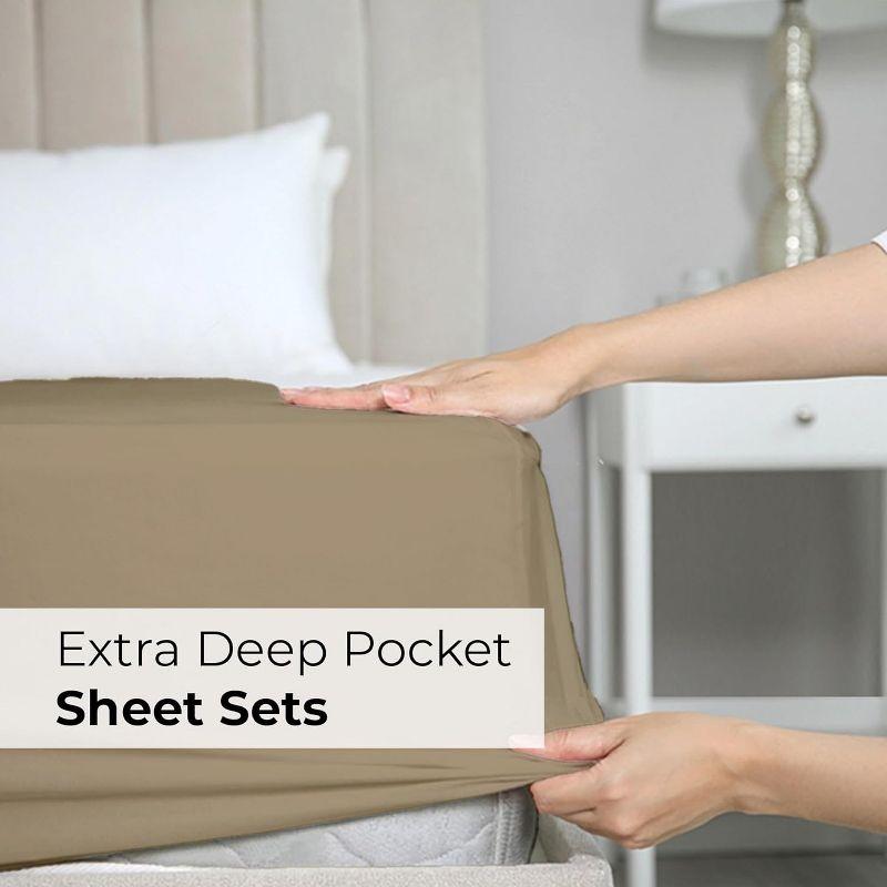 6 Piece Microfiber Extra Deep Pocket Sheet Set by CGK linens