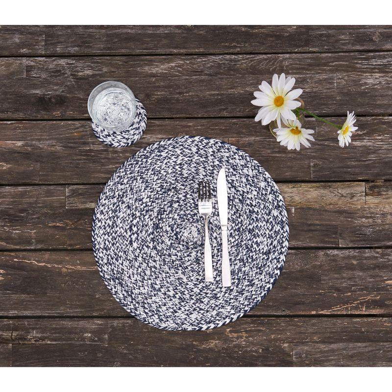 C&F Home Navy/White Braided Placemat S/6