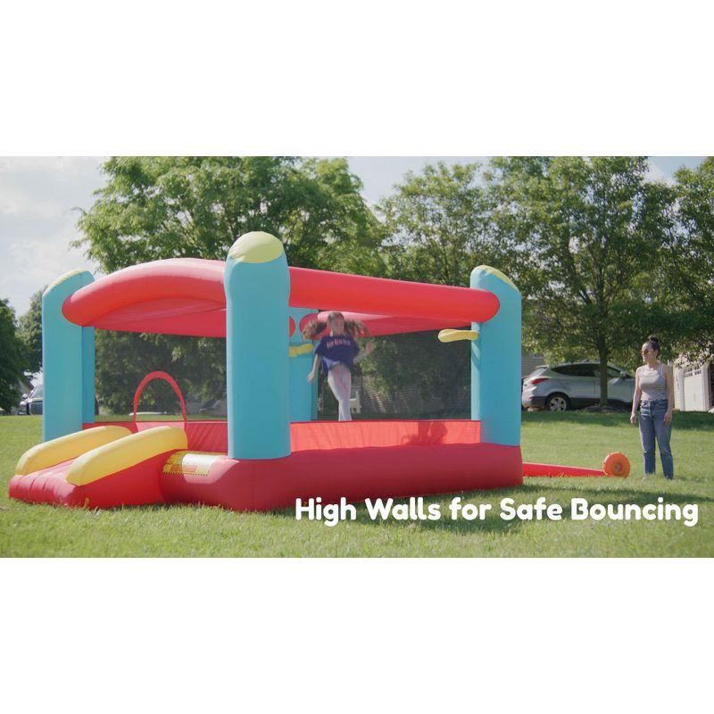 Enormous Giant Bounce House for Kids, Indoor Outdoor Inflatable Huge Bouncy Castle with Double Basketball Hoops, Includes Air Blower with GFCI