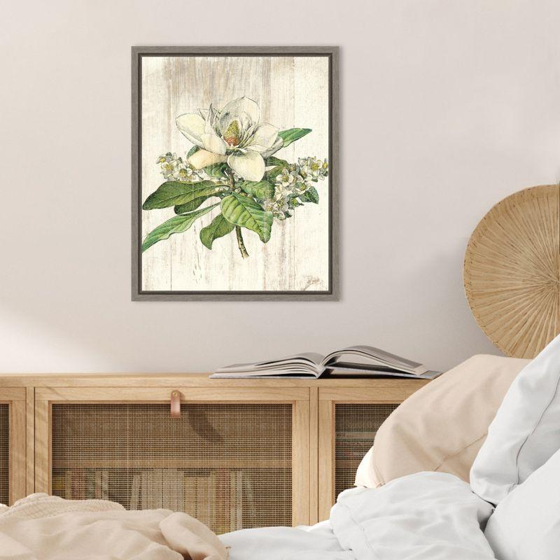 Amanti Art Magnolia de Printemps Flower by Sue Schlabach Canvas Wall Art Print Framed 16 x 20-in.