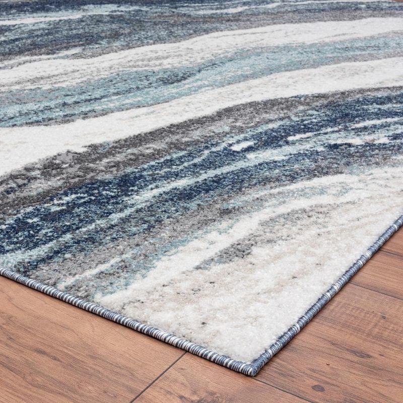 Luxe Weavers Modern Abstract Marble Area Rug, Blue 8x10