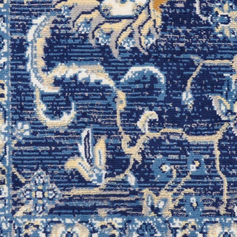 Nourison Grafix GRF24 Indoor Area Rug - Navy 3'9" x 5'9"