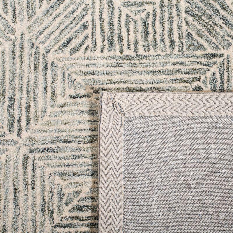 Abstract ABT763 Handmade Indoor Runner - Light Green - 2'-3"x8' - Safavieh