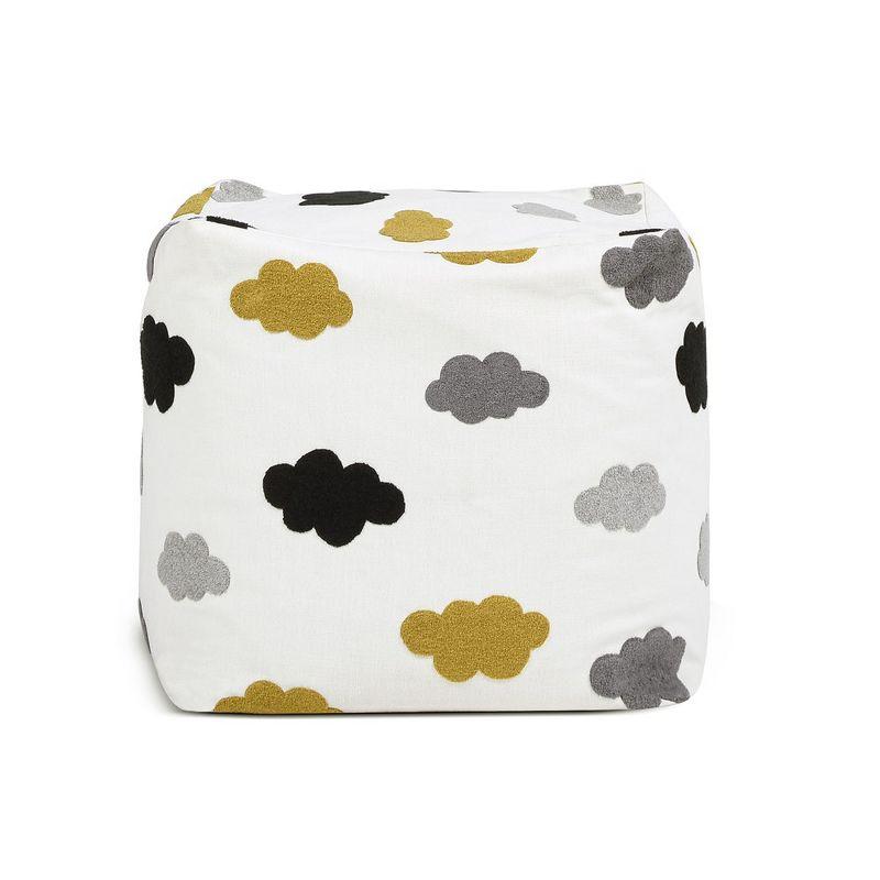 Jennifer Taylor Home Pouf 23" Luxury Oversized Bean Bag Cube Ottoman