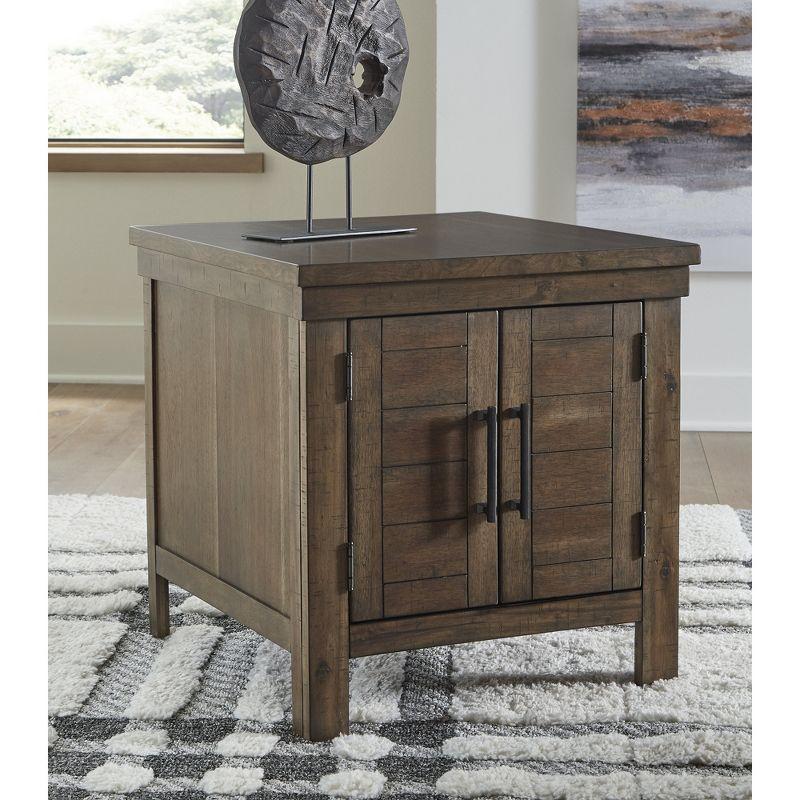 Signature Design by Ashley Casual Moriville End Table, Grayish Brown