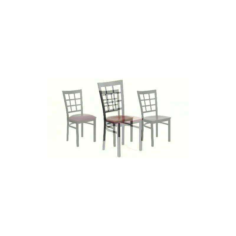 Hercules Series 36.5" High Black Metal Side Chair with Vinyl Seat