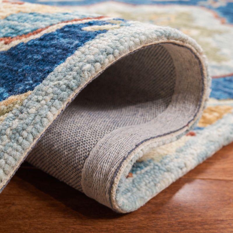 Suzani SZN503 Hand Tufted Area Rug - Navy/Green - 6'x6' - Safavieh.