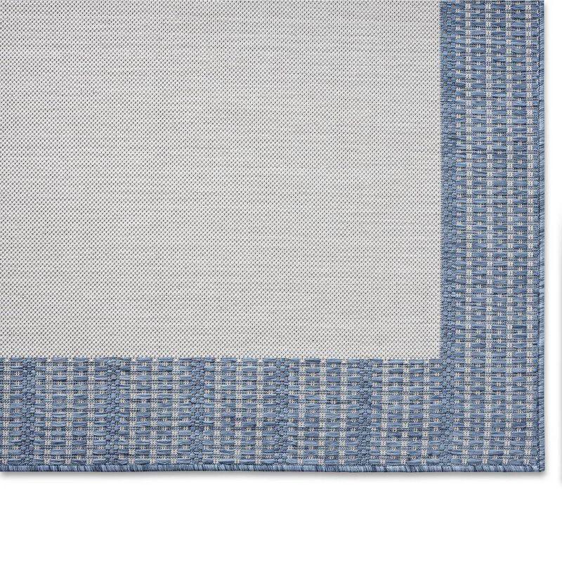 5'2" x 7'2" New York Patio Country Landry Indoor/Outdoor Rug Gray/Blue - Nicole Miller: UV & Weather-Resistant