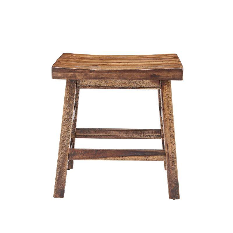 20" Durango Industrial Wood Counter Height Barstool Dark Brown - Alaterre Furniture: Rustic Acacia Frame