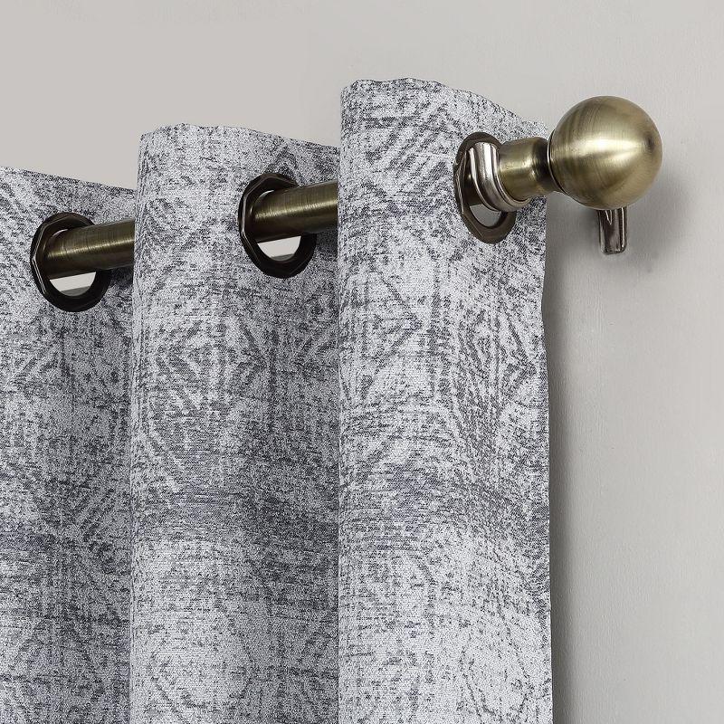 Distressed Global Blackout Lined Grommet Curtain Panel