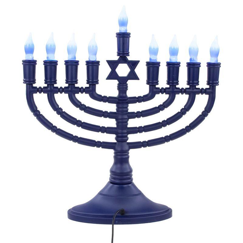 Rite Lite 15" Premium Blue Large LED Electric Menorah with Sequential Lighting