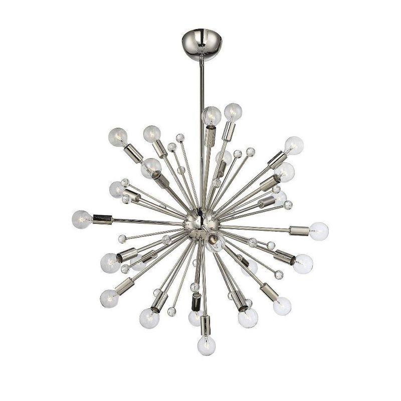 24 Light Metal Dimmable Sputnik Chandelier