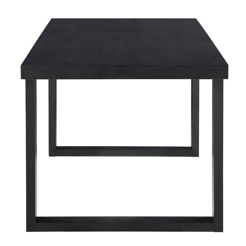 Yves 95" Black Wood Extendable Counter Height Dining Table