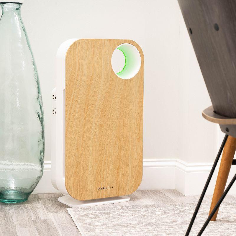 OVAL AIR OVAL AIR 3-Stage H13 True HEPA 5-in-1 Air Purifier reduces Allergies, Asthma, Pets, Odor, Smoke