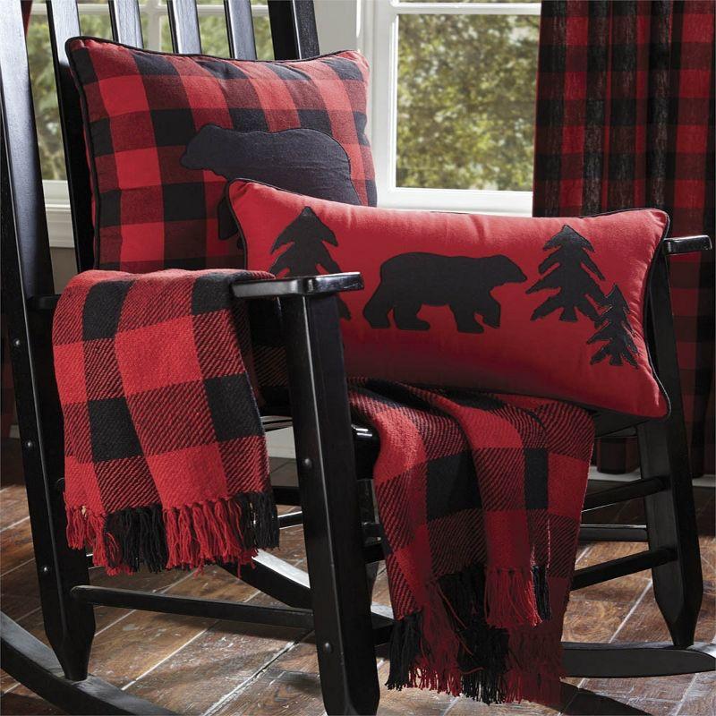 50"x60" Buffalo Check Throw Blanket Tango Red/Blue - Design Imports