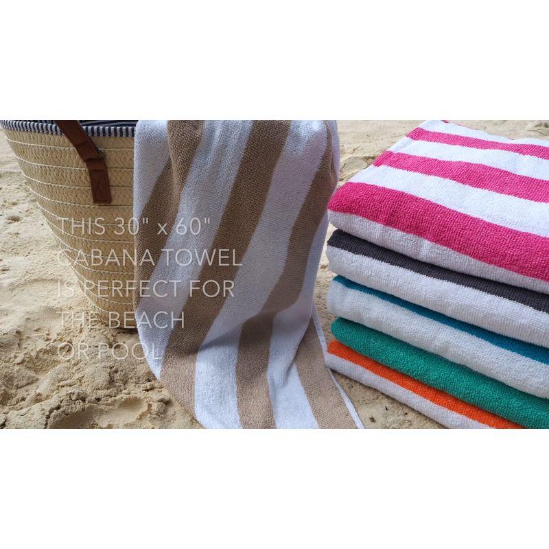 ArkwrightLLC Arkwright Cali Cabana 100% Cotton 30x60 Beach Towel (Pack of 4) (Set of 4)
