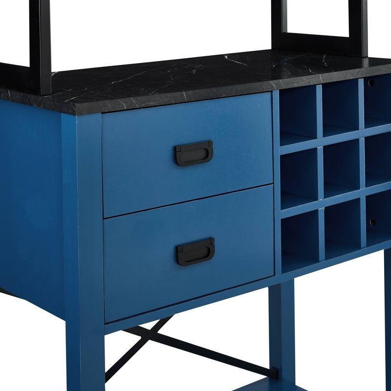 32" Buffet Bar Cabinet Blue - Home Essentials