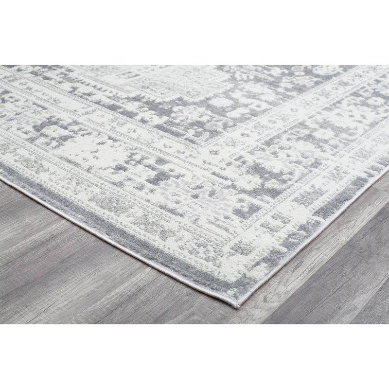 Rugs America Gallagher GL55G Canvas Sundara Vintage Transitional Gray Area Rug for Dining Room Rug Neutral Rug Living Room Rug Kitchen, 2'6"x8'