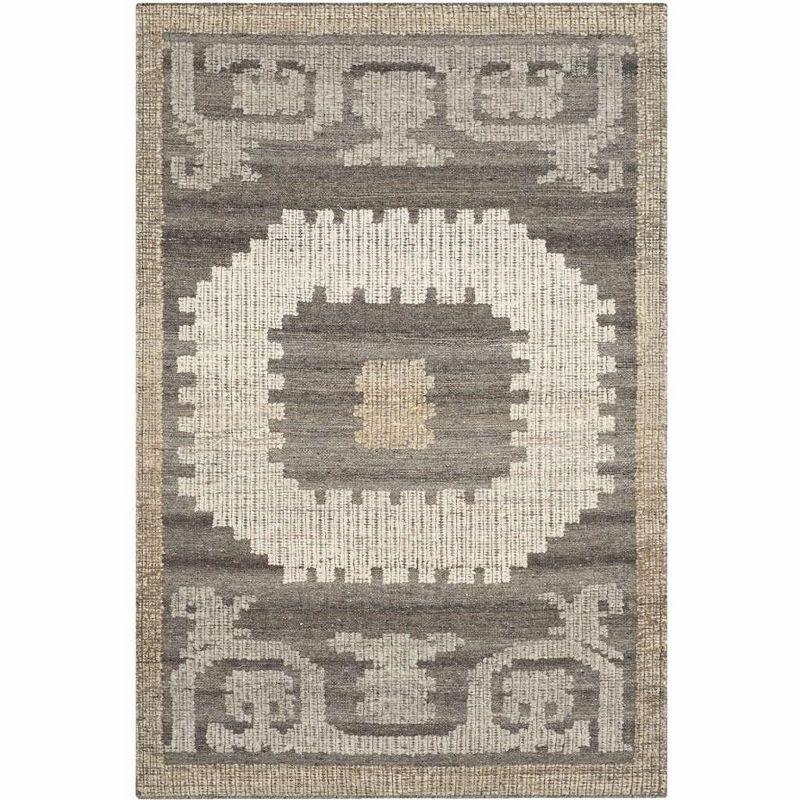 Kenya KNY313 Hand Knotted Area Rug - Ivory/Brown - 4'x6' - Safavieh.