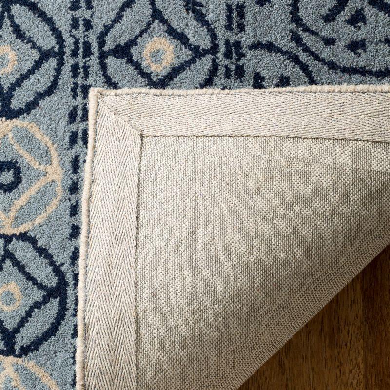 Bella BEL119 Hand Tufted Area Rug - Ivory/Blue - 4'x6' - Safavieh.