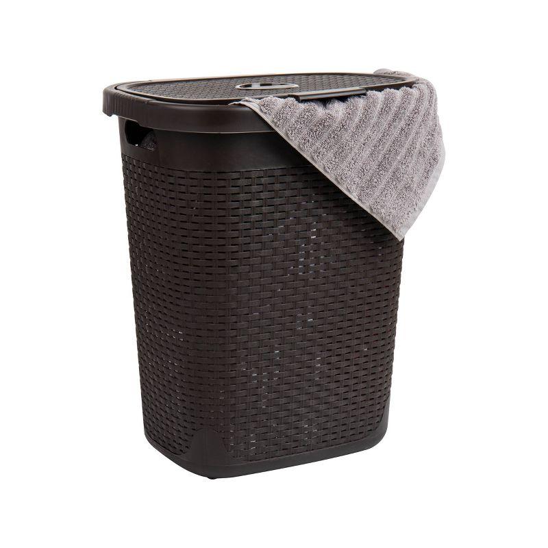 Mind Reader Mind Reader 50L Slim Laundry Hamper, Clothes Basket, Lid, Plastic
