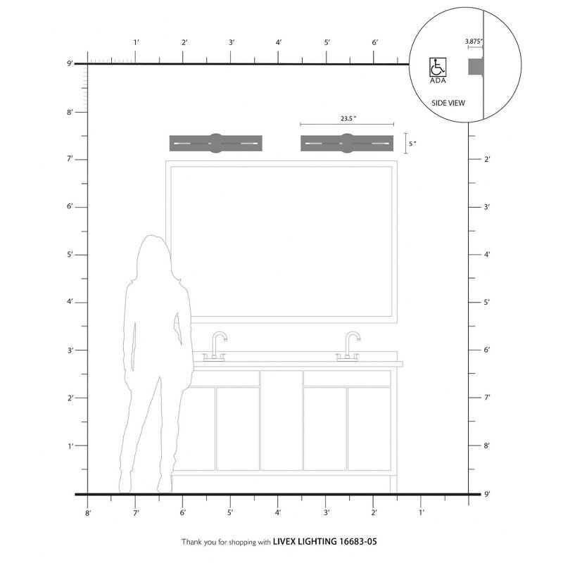 Livex Lighting Soma 3 - Light Vanity in  Polished Chrome