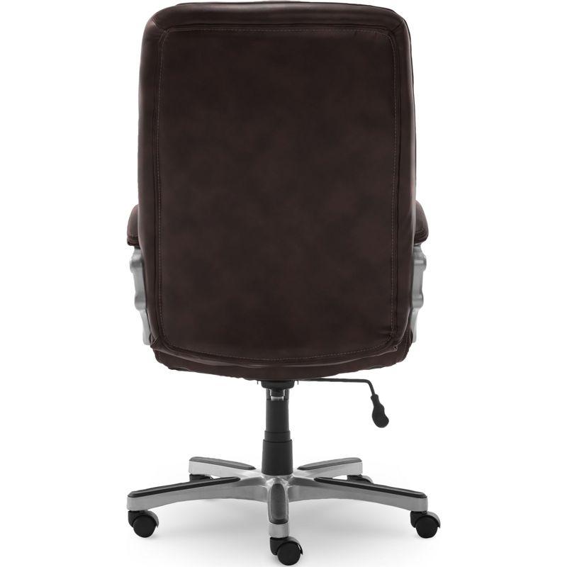 Executive High-Back Swivel Chair in Roasted Chestnut Leather