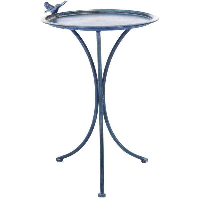 Kensi Outdoor Bird Bath - Antique Blue - Safavieh
