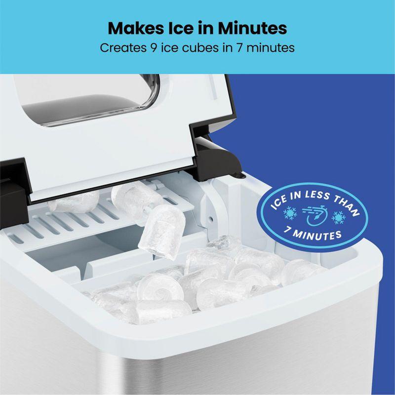 Iceman Dual-Size Countertop Bullet Ice Machine w/ 1.3lb Capacity - Stainless Steel