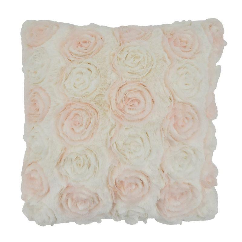 Saro Lifestyle Rose Wedding Cake Throw Pillow With Poly Filling