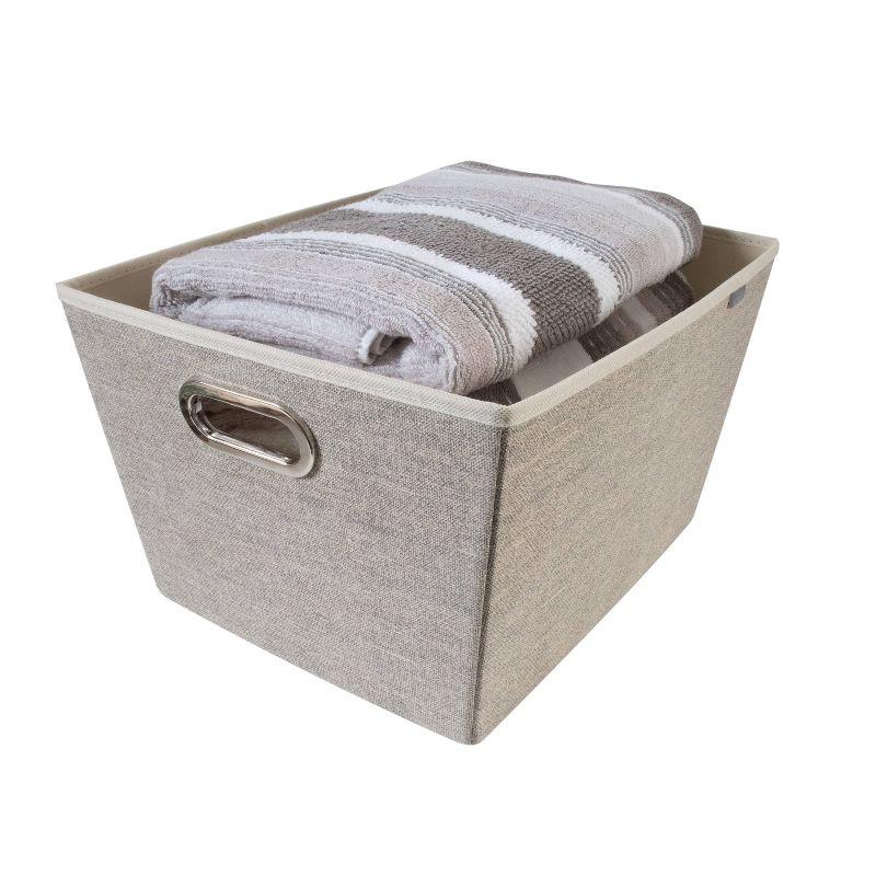 Simplify Large Grommet Storage Bin Brown