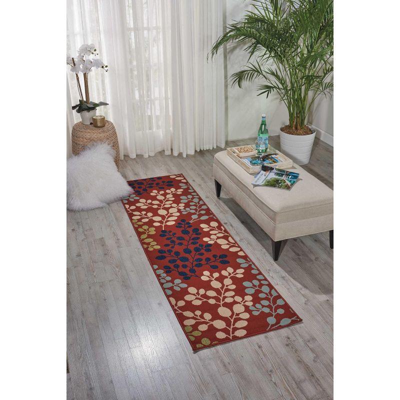 Nourison Caribbean Rust Indoor/Outdoor Area Rug CRB01 2'3" x 7'6"