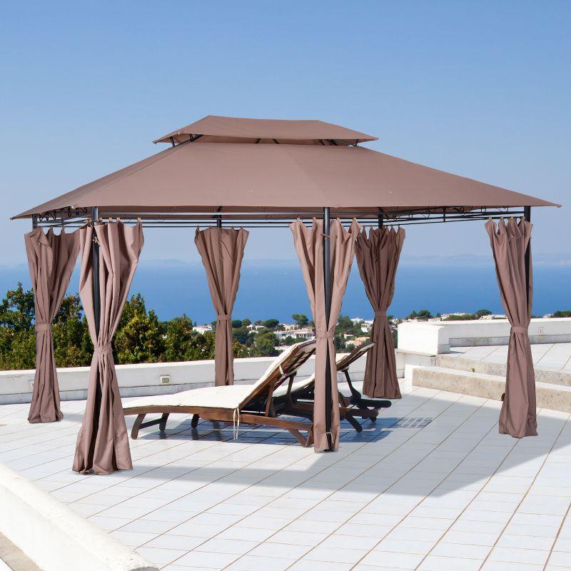 13 Ft. W x 10 Ft. D Steel Patio Gazebo