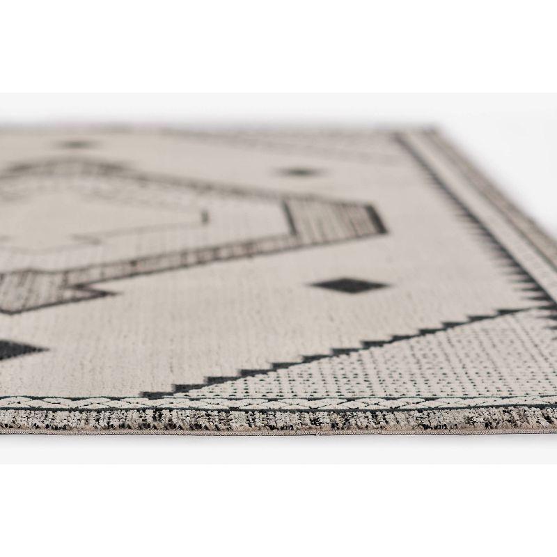Momeni 9'3"x12'6" Noho Cooper Machine Loomed Area Rug Ivory: Geometric Pattern, Low Pile, Indoor Use, Polyester