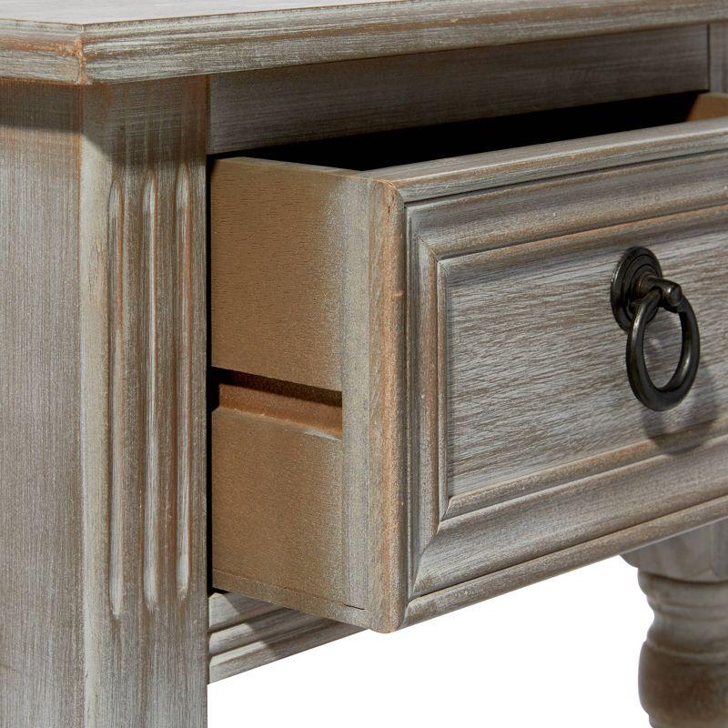 Rustic Country Wood Accent Table - Olivia & May: French Style, Tall End Table for Living Room with Drawer