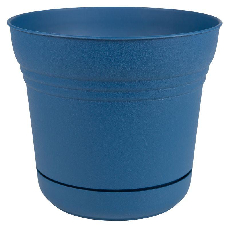 Classic Blue Saturn 12" Round Indoor/Outdoor Planter