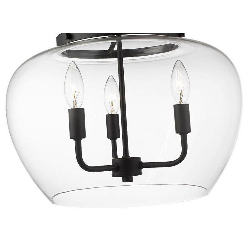 Z-Lite Joliet 3 - Light Semi-Flush Mount in  Matte Black