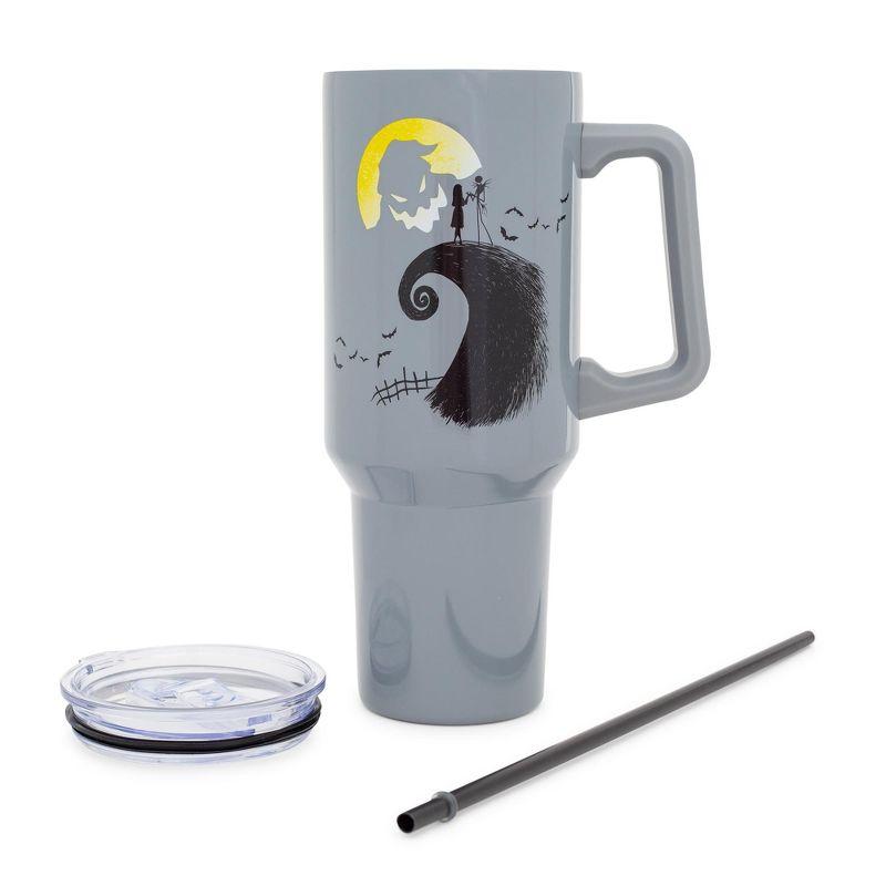 Silver Buffalo Disney's The Nightmare Before Christmas Spiral Hill Stainless Steel Tumbler