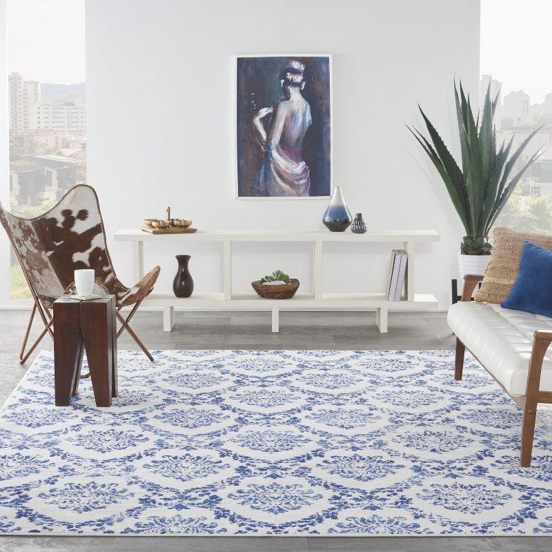 Nourison Whimsicle WHS01 Indoor only Area Rug - Ivory Navy 7' x 10'