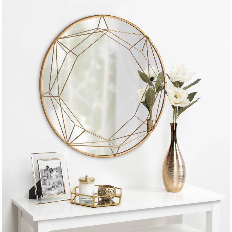 30" Keyleigh Round Wall Mirror - Kate & Laurel All Things Decor